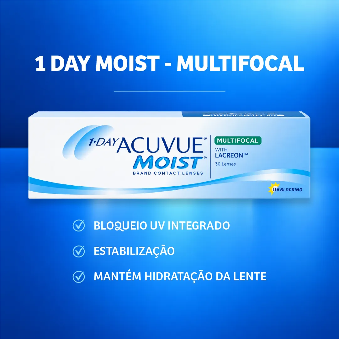 Caixa da lente de contato 1-Day Acuvue Moist Multifocal Johnson & Johnson