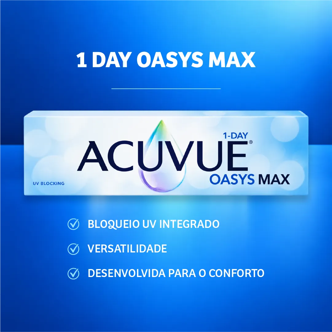 Caixa da lente de contato Acuvue Oasys MAX 1-Day Johnson & Johnson