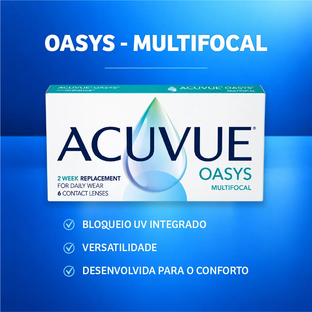 Caixa da lente de contato Acuvue Oasys Multifocal Johnson & Johnson