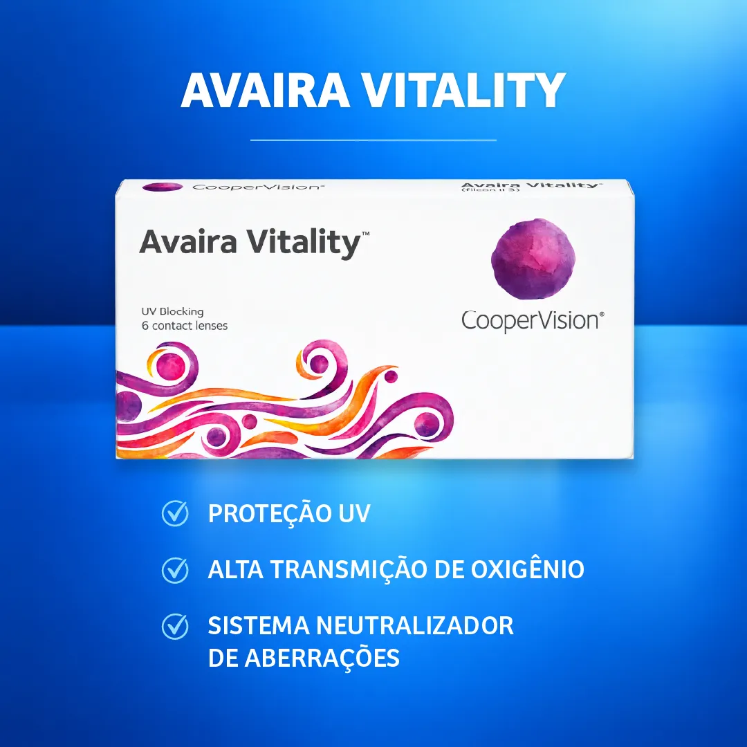 Caixa da lente de contato Avaira Vitality CooperVision