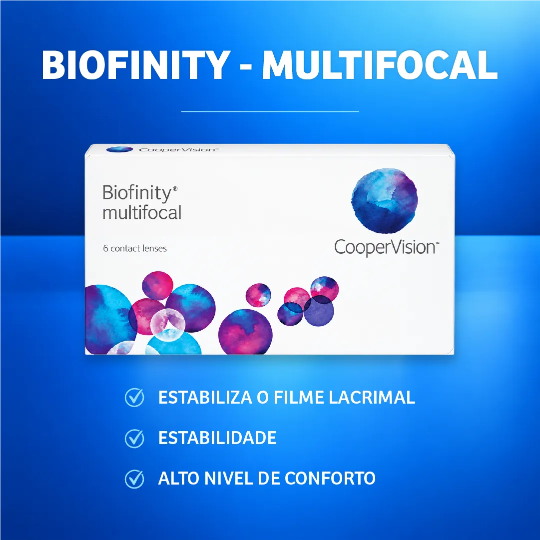 Caixa da lente de contato Biofinity Multifocal CooperVision