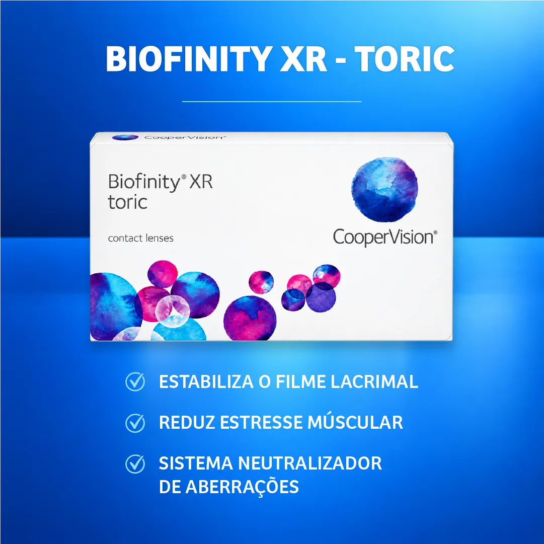 Caixa da lente de contato Biofinity XR Toric CooperVision