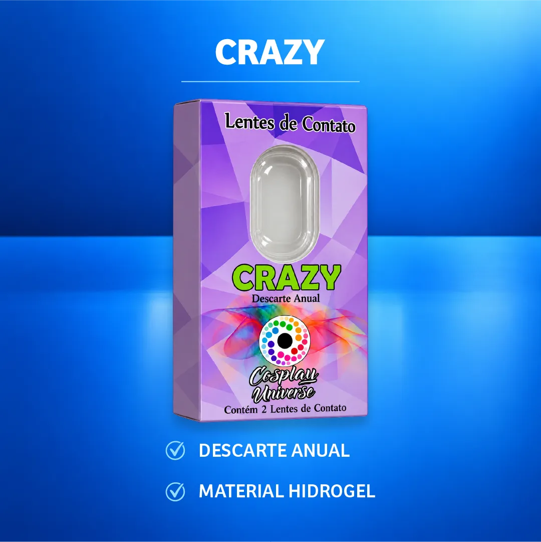 Caixa da lente de contato Crazy Cosplay Universe