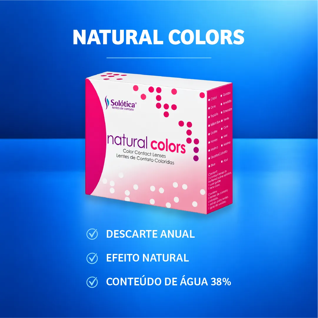 Caixa da lente de contato Natural Colors Anual Solótica
