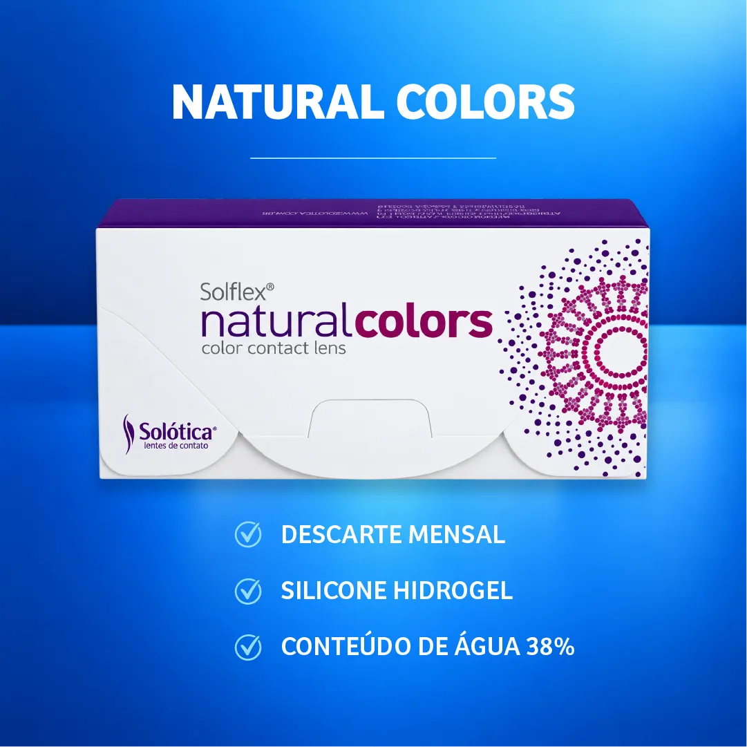 Caixa da lente de contato Natural Colors Mensal Solótica