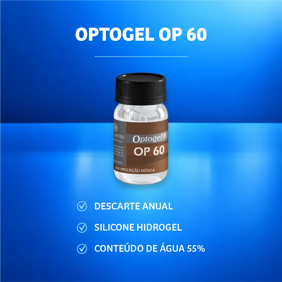 Frasco da lente de contato Optogel OP60 Optolentes