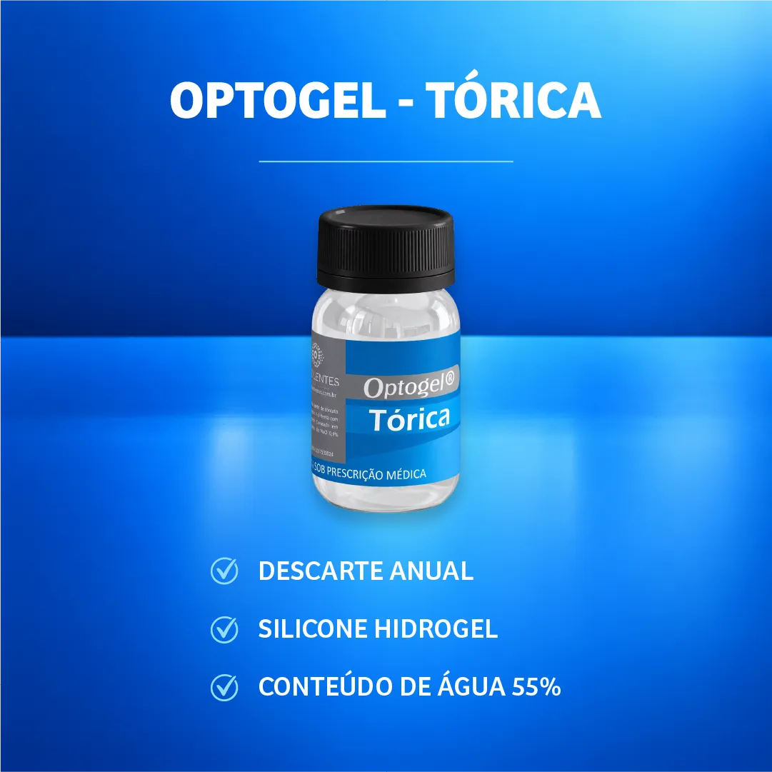 Frasco da lente de contato Optogel Tórica Optolentes