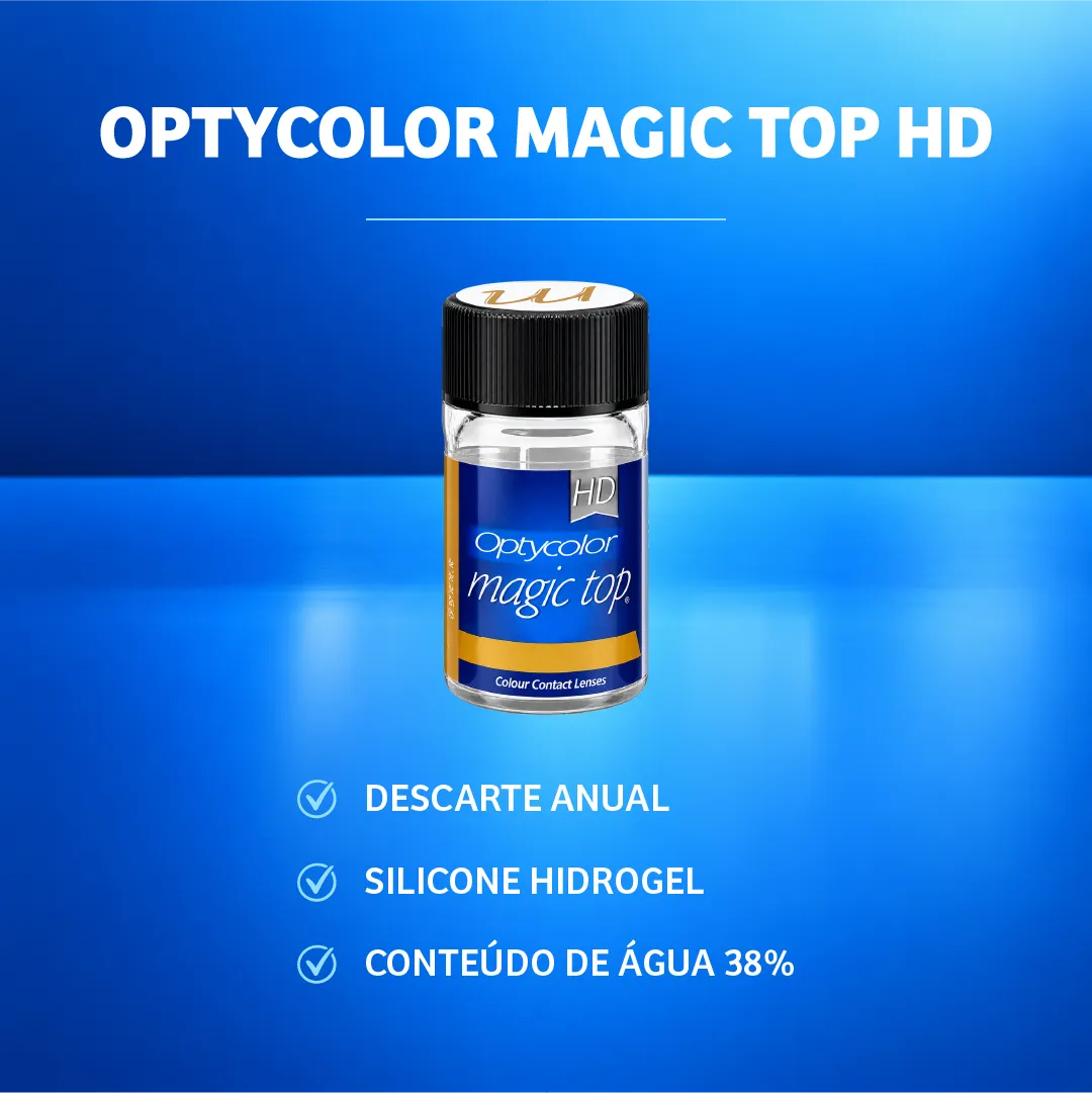 Frasco da lente de contato Optycolor Magic Top HD Optolentes