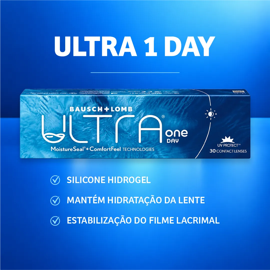 Caixa da lente de contato Ultra 1-Day Bausch + Lomb